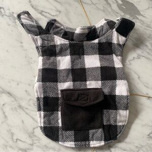 Black and White Plaid Pet Vest